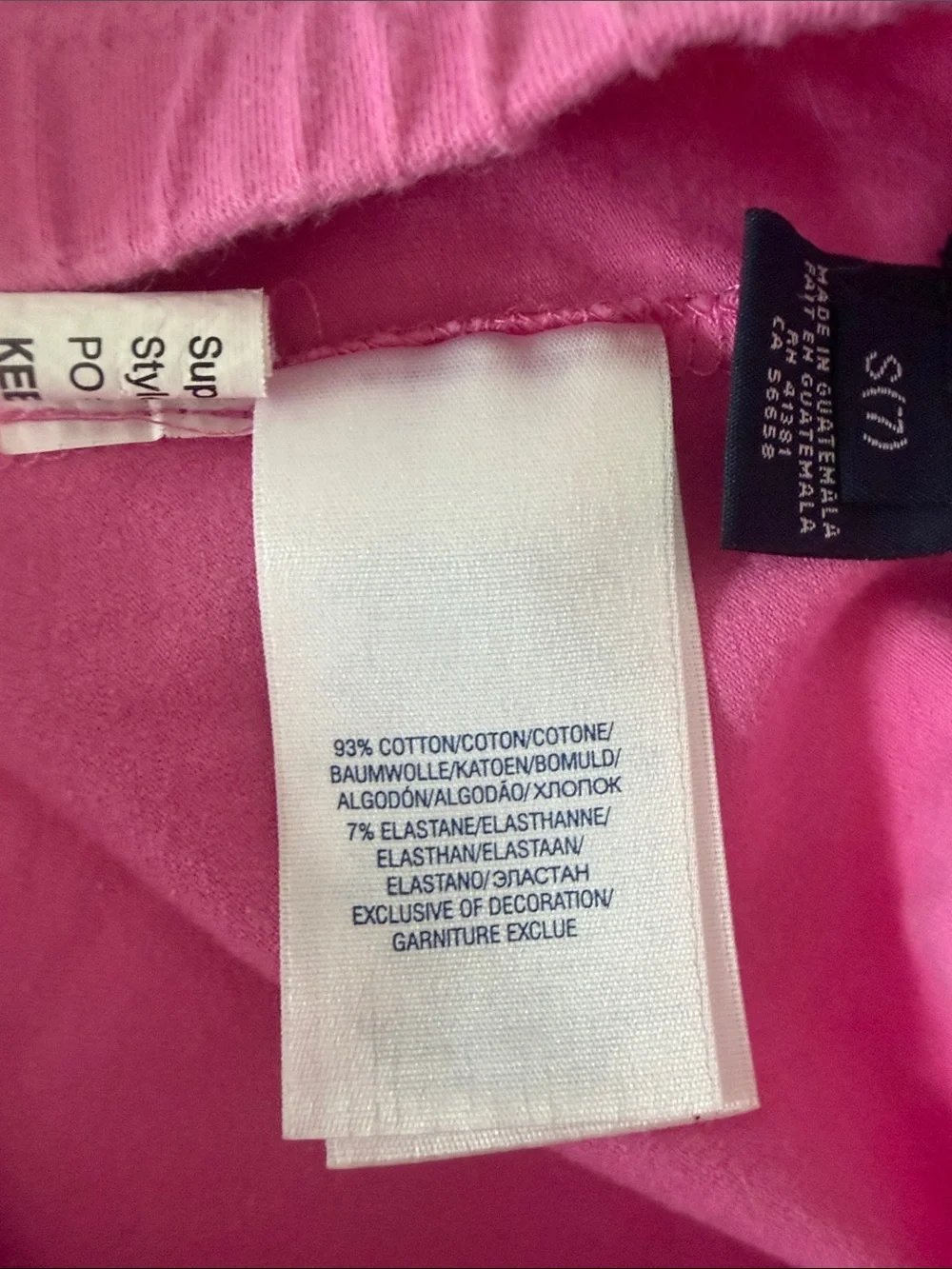 Ralph Lauren Girls Pink Stretch Knit Leggings
